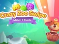 Spēle Crazy Zoo Swipe Match 3 mīkla online