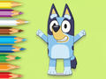 Spēle Krāsojamā grāmata: Happy Bluey  online