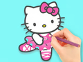 Spēle Krāsojamā grāmata: Hello Kitty Dancing  online