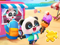 Spēle Puzle: Baby Panda saldējuma automašīna  online