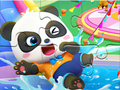 Spēle Puzle: Baby Panda ūdens atrakciju parks  online