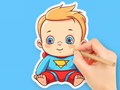 Spēle Krāsojamā grāmata: Cute Super Baby  online