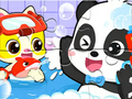 Spēle Puzle: Pandas mazuļa dušas laiks  online