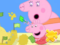 Spēle Puzle: cūkas Peppa smilšu izgatavošana  online
