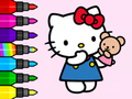 Spēle Krāsojamā grāmata: Hello Kitty Teddy Bear  online