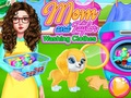 Spēle Mamma un Teilore mazgā drēbes  online