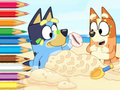 Spēle Krāsojamā grāmata: Bluey On The Beach  online