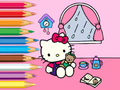 Spēle Krāsojamā grāmata: Hello Kitty lietainā diena  online