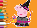 Spēle Krāsojamā grāmata: Peppa Pig Helovīns  online