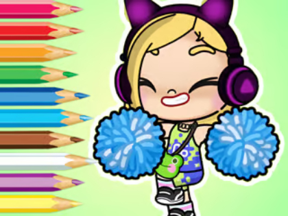 Spēle Krāsojamā grāmata: Avatar World Cheerleader  online