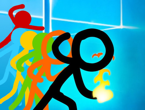 Spēle Stickman vs zombies: episkā cīņa  online