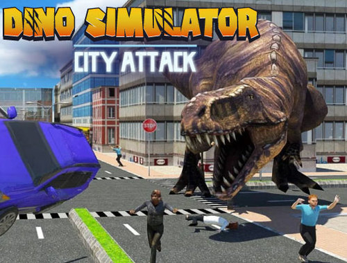 Spēle Dino simulatora pilsētas uzbrukums  online