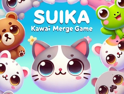 Spēle Suika Kawaii sapludināšanas spēle  online