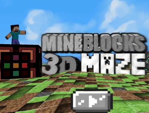 Spēle MineBlocks 3D labirints  online