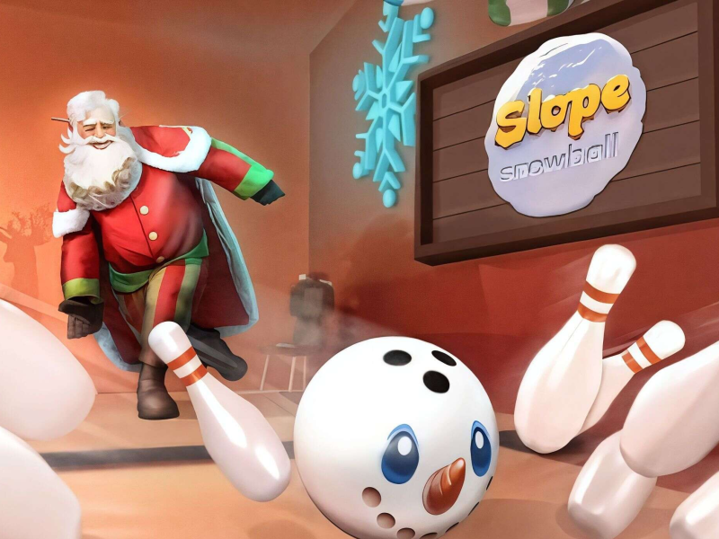 Spēle Nogāze Sniega bumba  online