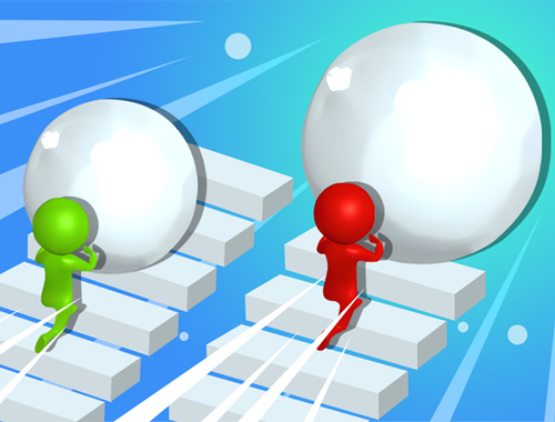 Spēle Snow Race 3D jautras sacīkstes  online