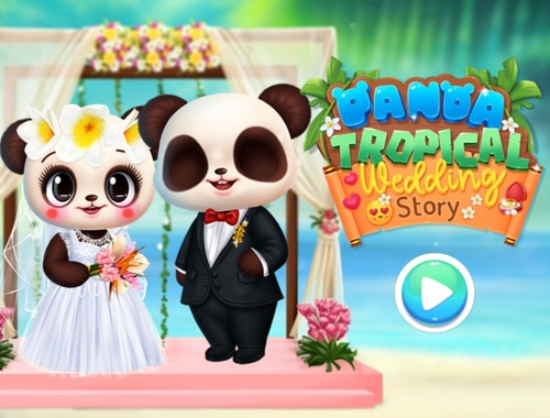 Spēle Pandas tropisko kāzu stāsts  online