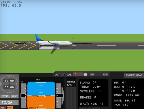 Spēle Lidojuma simulators 737-800  online