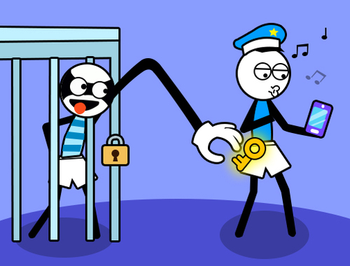 Spēle Stickman Troļļu zagļu mīkla  online