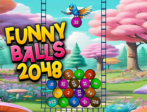 Spēle Smieklīgas bumbiņas 2048 online