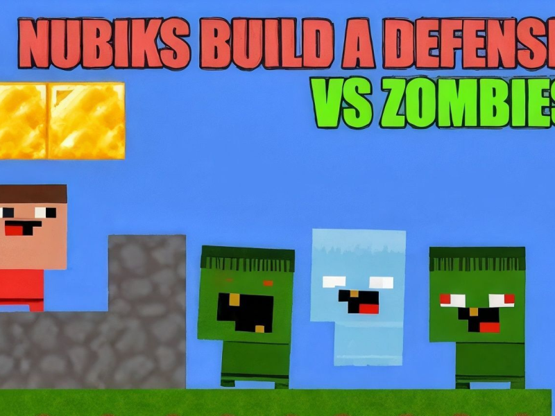 Spēle Nubiks veido aizsardzību pret zombijiem  online