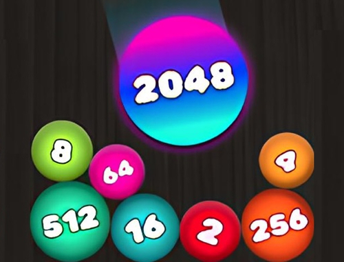 Spēle 2048 Puzle: savienojiet bumbiņas  online