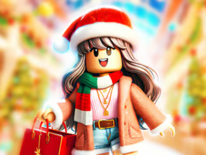 Spēle Puzle: Roblox Ziemassvētku iepirkšanās centrs  online