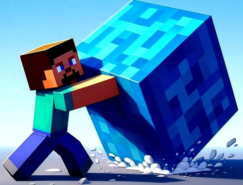 Spēle MineBlocks 3D labirints  online