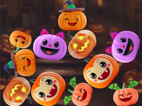 Spēle Apvienojiet Connect Pumpkins: Helovīns!  online