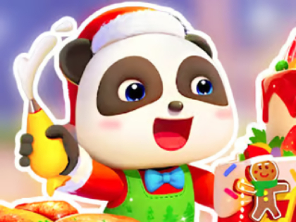 Spēle Finierzāģa mīkla: Baby Panda Ziemassvētku šefpavārs  online