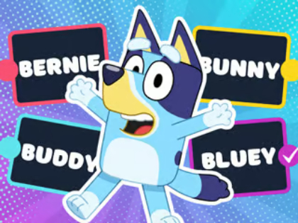 Spēle Bērnu viktorīna: Bluey super fanu viktorīna  online