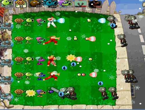 Spēle Ielas cīnītājs vs zombiji online