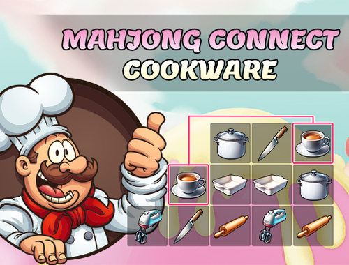 Spēle Mahjong Connect virtuves piederumi  online