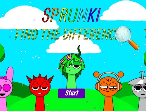 Spēle Sprunki Atrodiet atšķirības  online