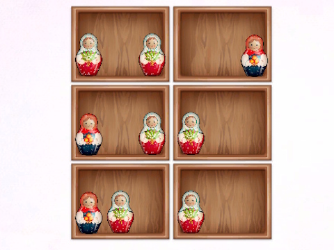 Spēle Kārtot pēc Matryoshka plauktiem!  online