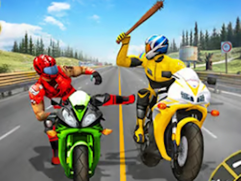 Spēle Moto uzbrukums - velosipēdu sacīkstes  online