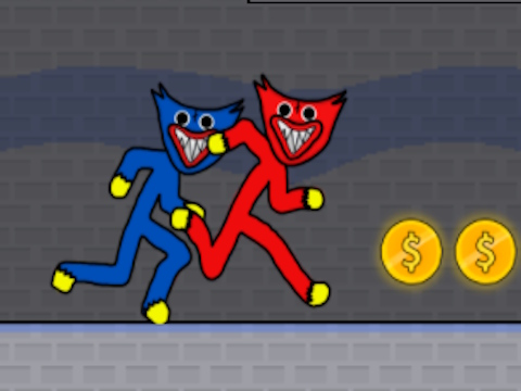 Spēle Stickman Huggy Party Duo online