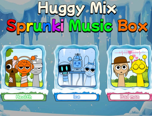 Spēle Huggy Mix Sprunki mūzikas kaste  online