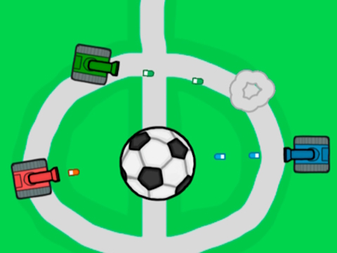 Spēle Tanku futbola cīņa 1 2 3 4 spēlētājs  online