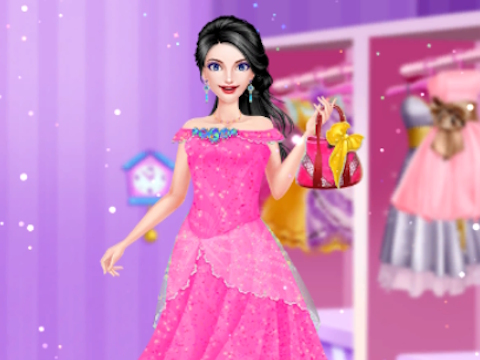Spēle Elegants princeses ģērbšanās un grims  online