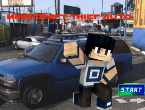 Spēle Minecraft zaglis auto  online
