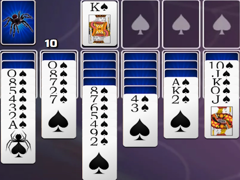 Spēle Lāpstas zirneklis Solitaire  online