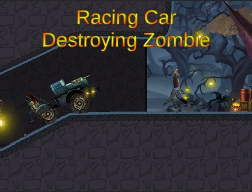 Spēle Sacīkšu automašīna, kas iznīcina zombiju  online