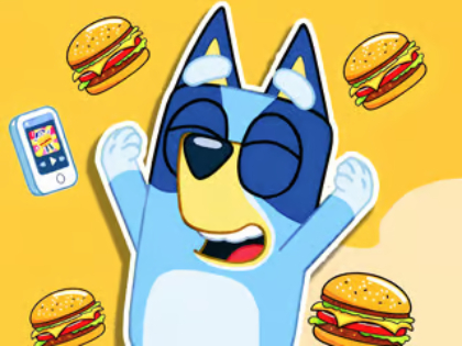 Spēle Finierzāģa mīkla: Burger Dog Bluey  online