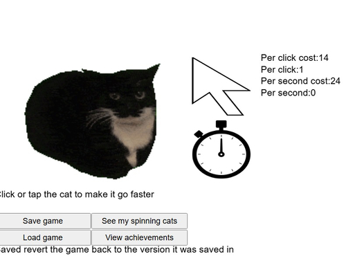 Spēle Cat Clicker vērpšana  online