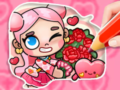 Spēle Krāsu grāmata: Avatar Valentine's  online