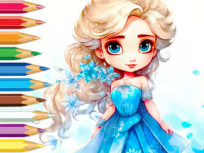 Spēle Krāsu grāmata: saldēta princese  online