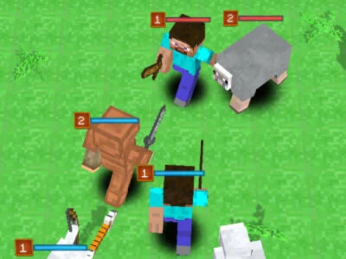 Spēle Minecraft: izveidojiet briesmoni un cīnieties!  online
