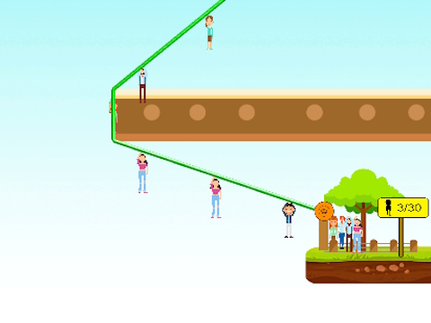 Spēle Zipline cilvēki glābj  online