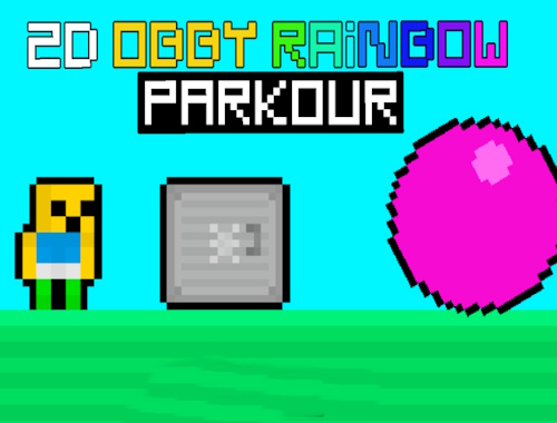 Spēle 2d obby varavīksnes parkour  online